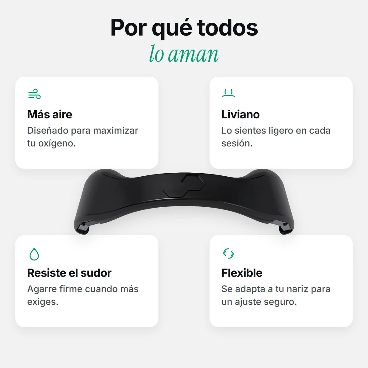Por qué todos lo aman: más aire, liviano, resiste el sudor, flexible