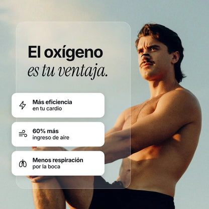Deportista con el dilatador nasal UP Life: el oxígeno es tu ventaja