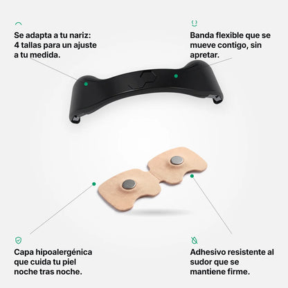 Banda flexible y adhesivo hipoalergénico resistente al sudor