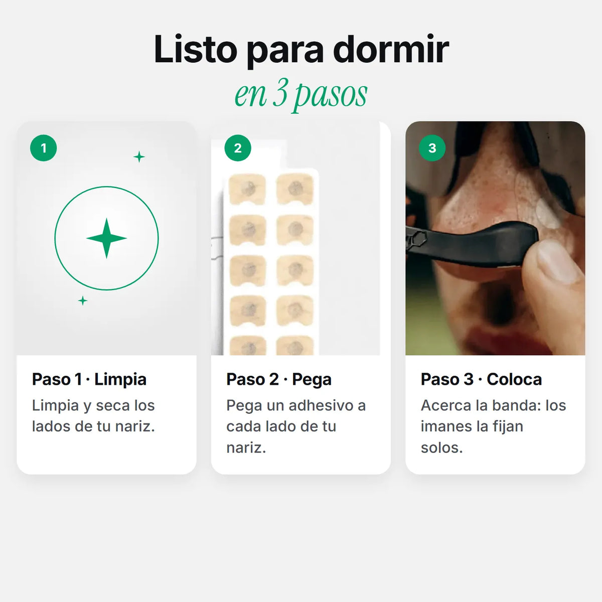 Listo para dormir en 3 pasos