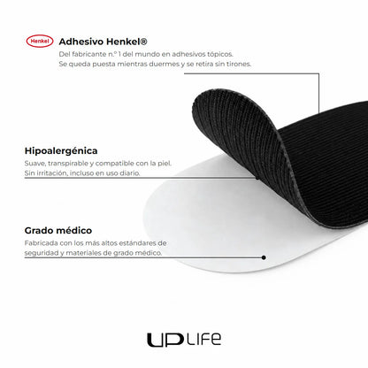 Cinta bucal UP Life con adhesivo Henkel, hipoalergénica y de grado médico
